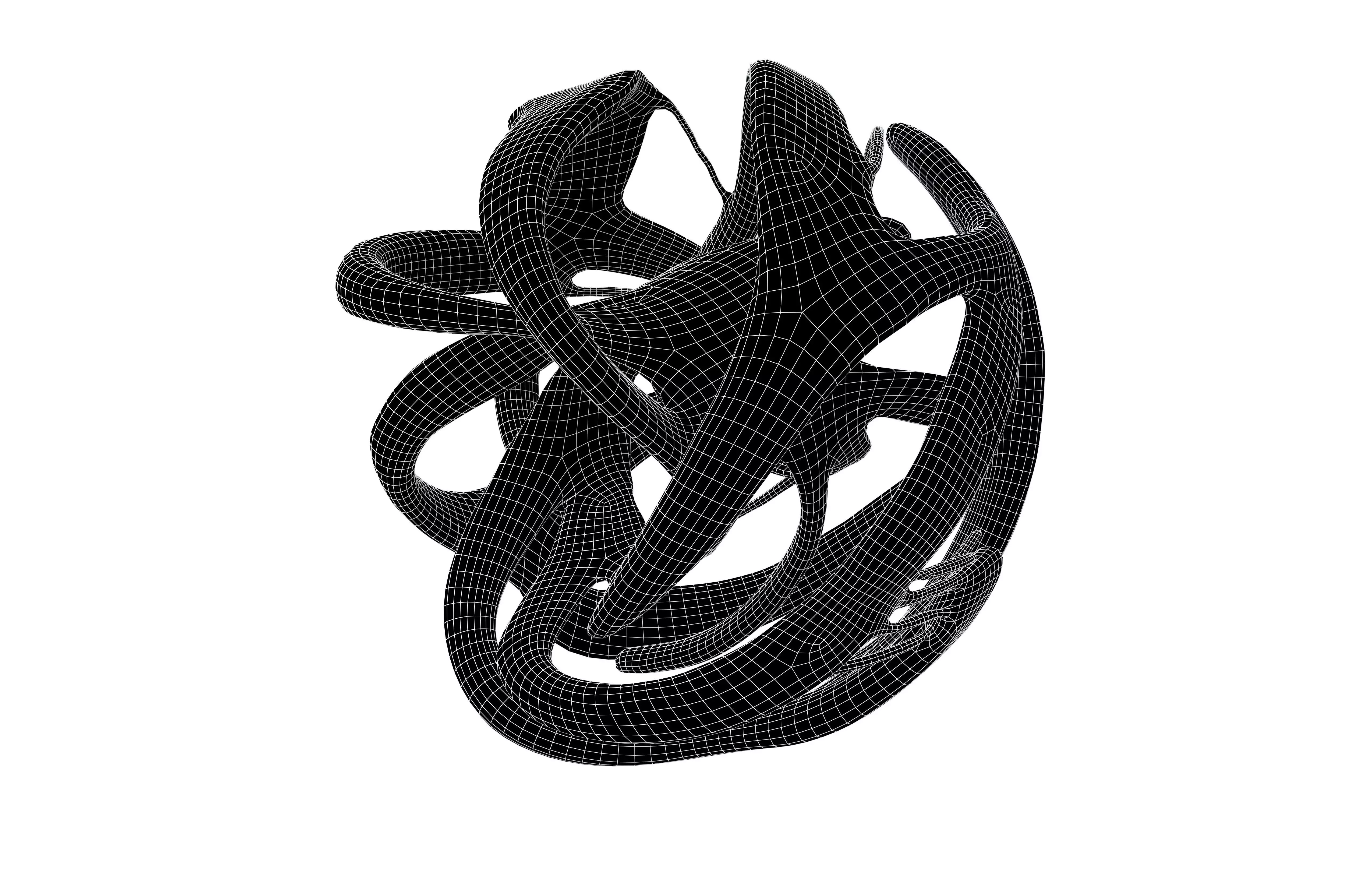 Abstract Circle v3 002 Low-poly 3D model_6