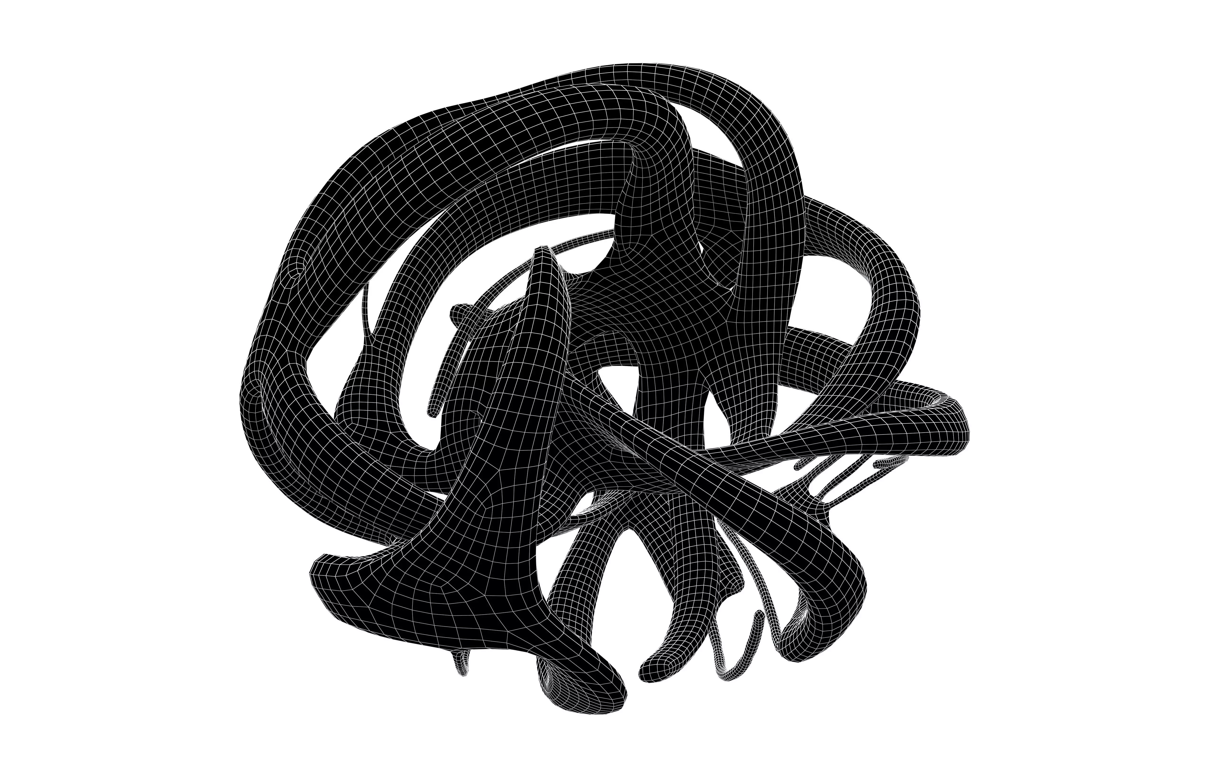 Abstract Circle v3 002 Low-poly 3D model_7