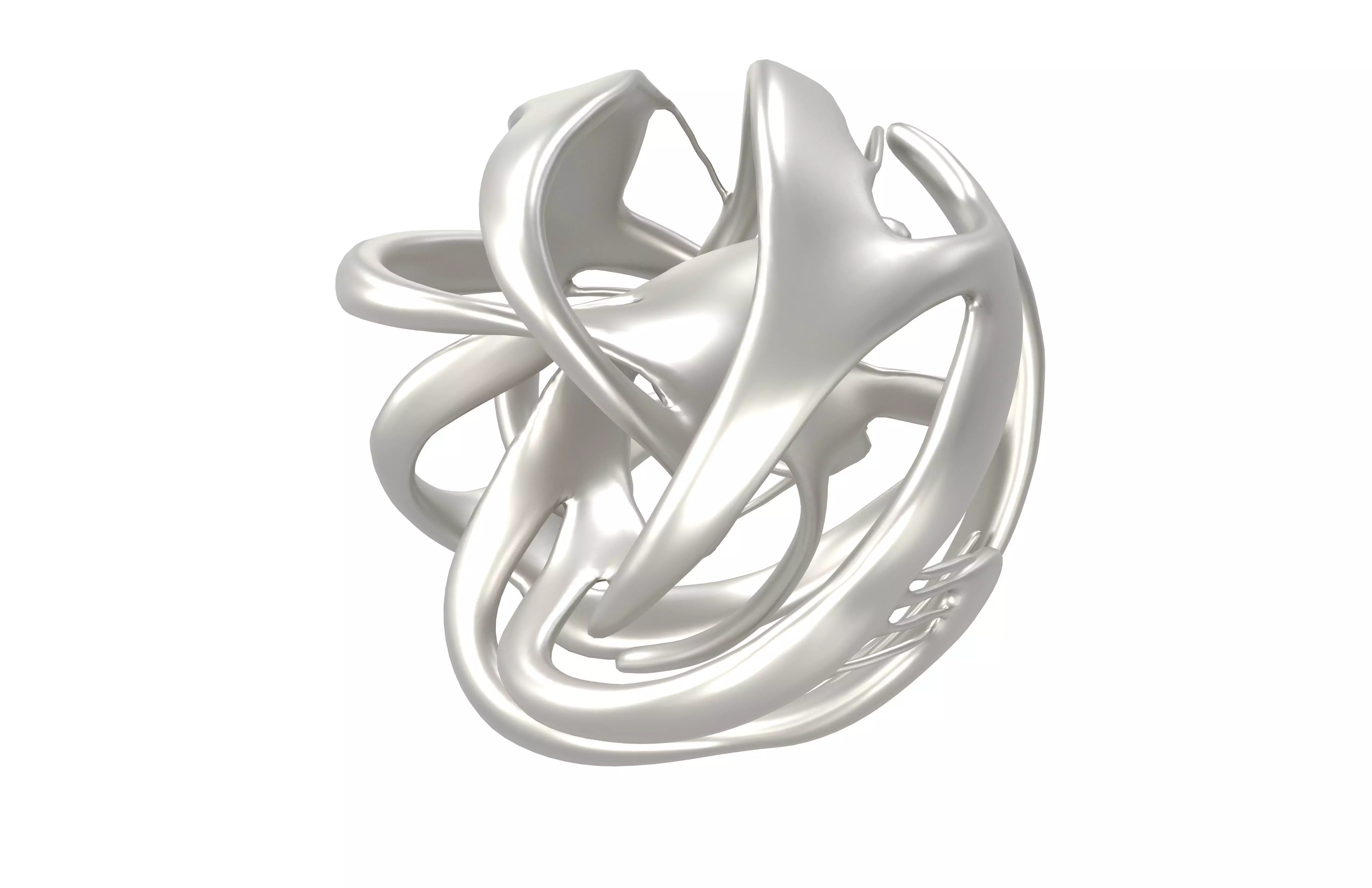 Abstract Circle v3 002 Low-poly 3D model_2