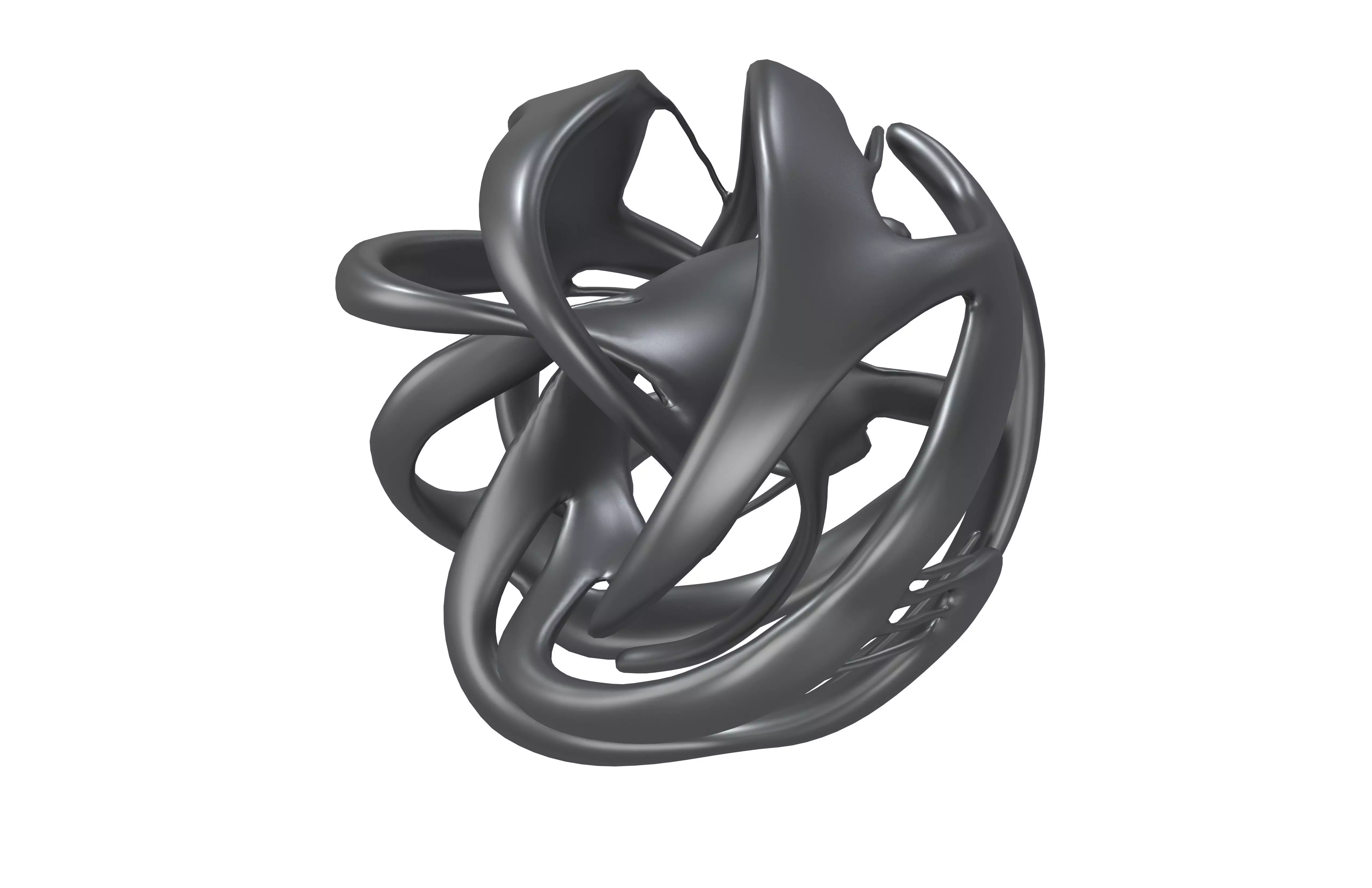 Abstract Circle v3 003 Low-poly 3D model_2