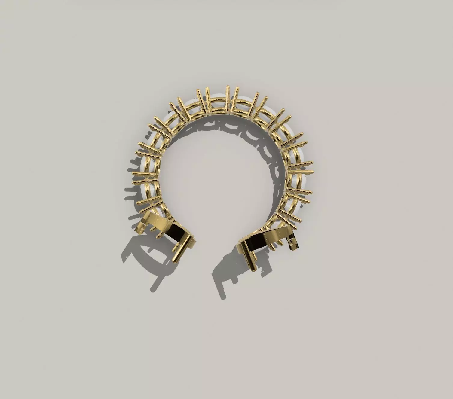 Open infinity ring with pears  3D print model_0