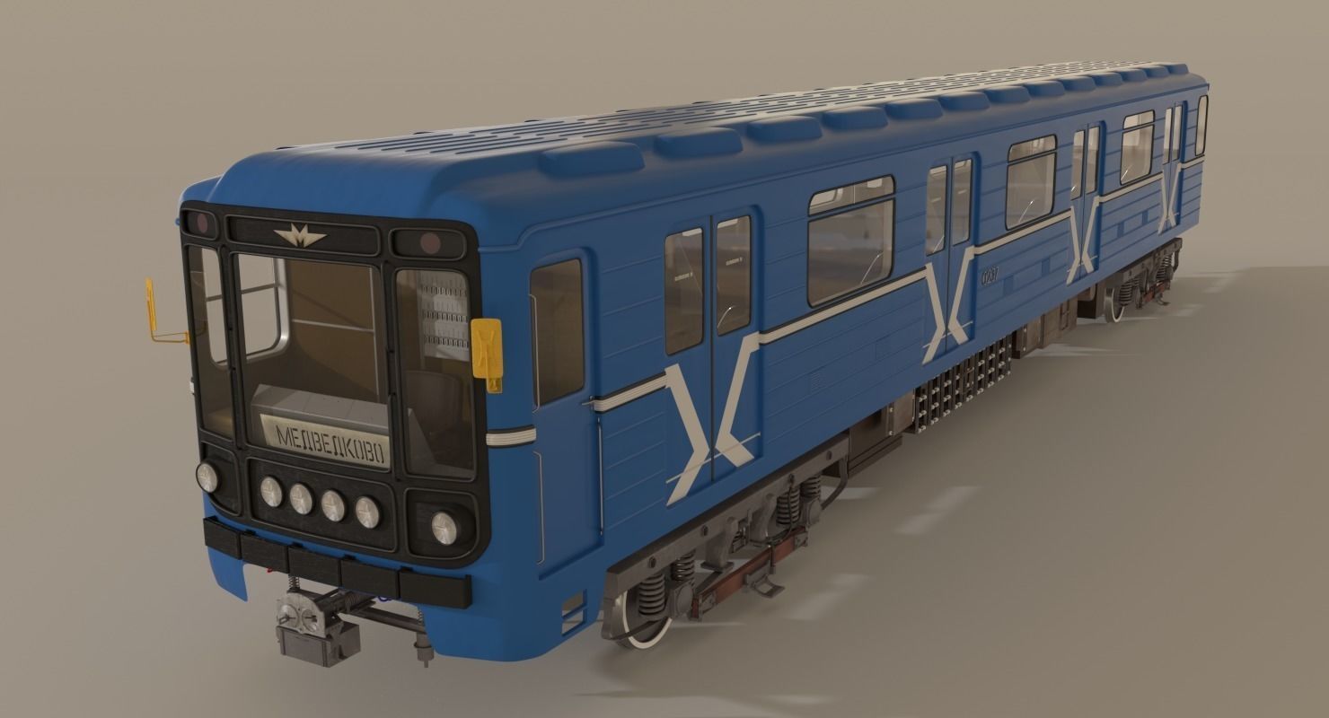 Moscow Subway Train 3D model_3