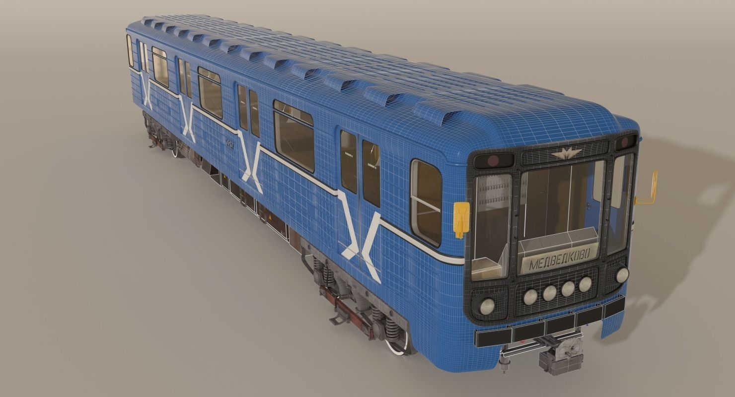Moscow Subway Train 3D model_5