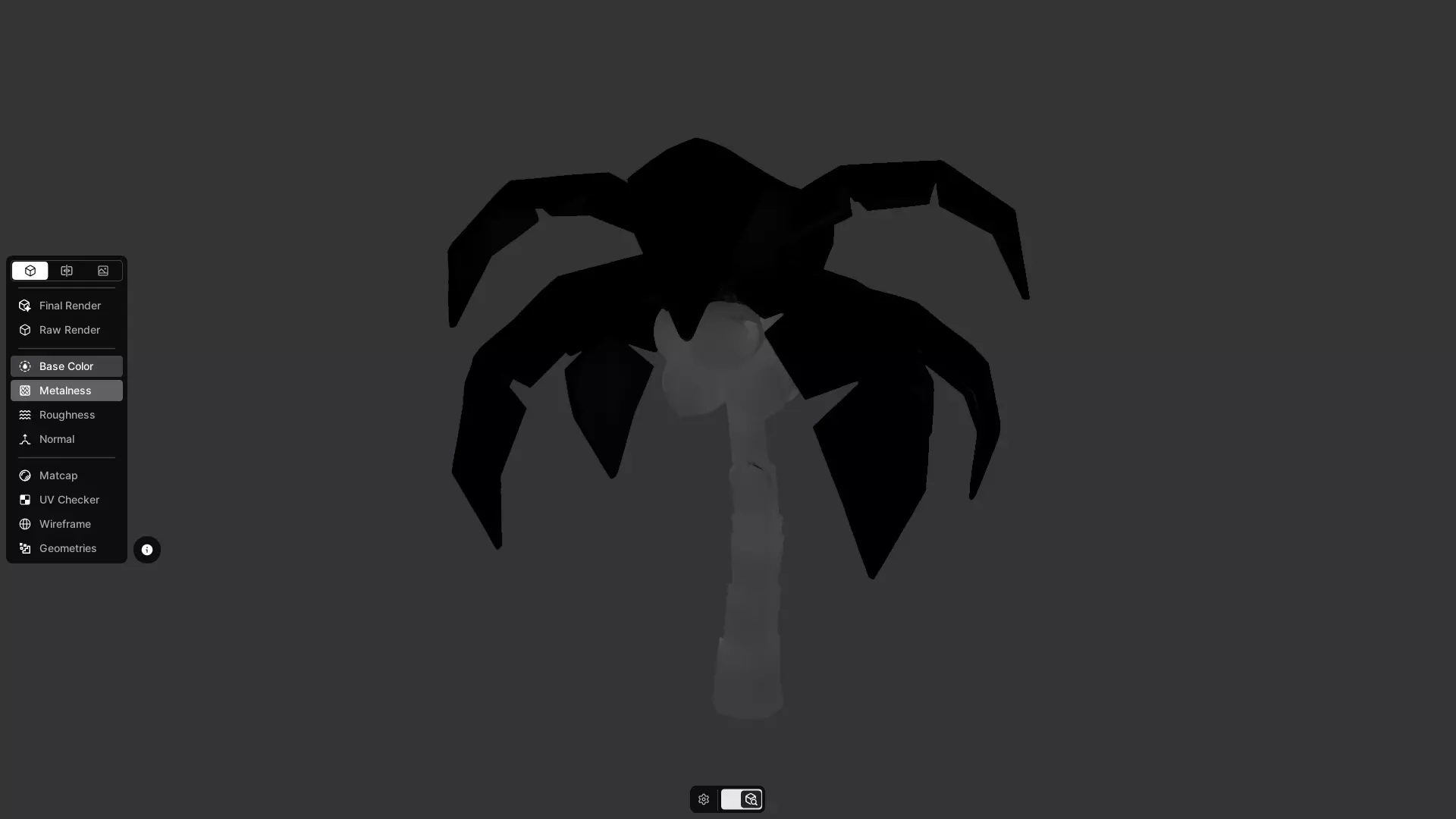Low-poly palm tree with coconuts 3D model_12