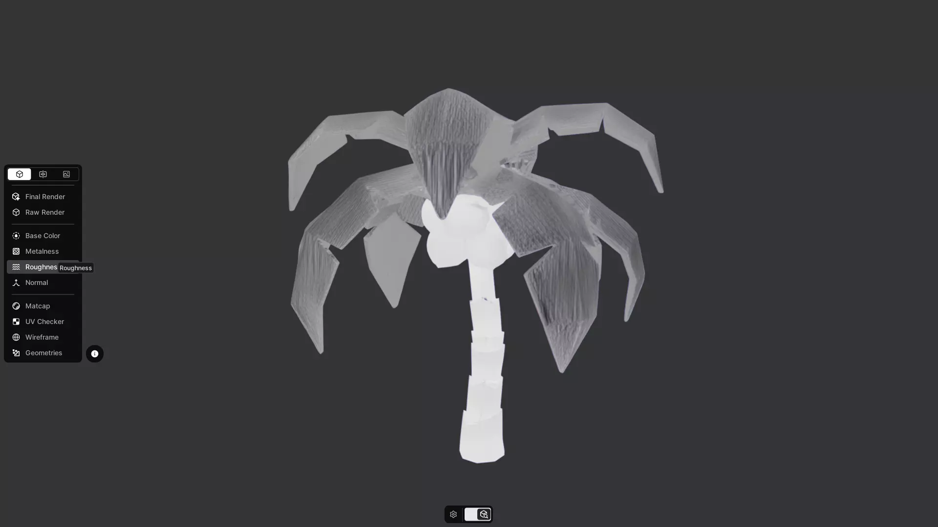 Low-poly palm tree with coconuts 3D model_9