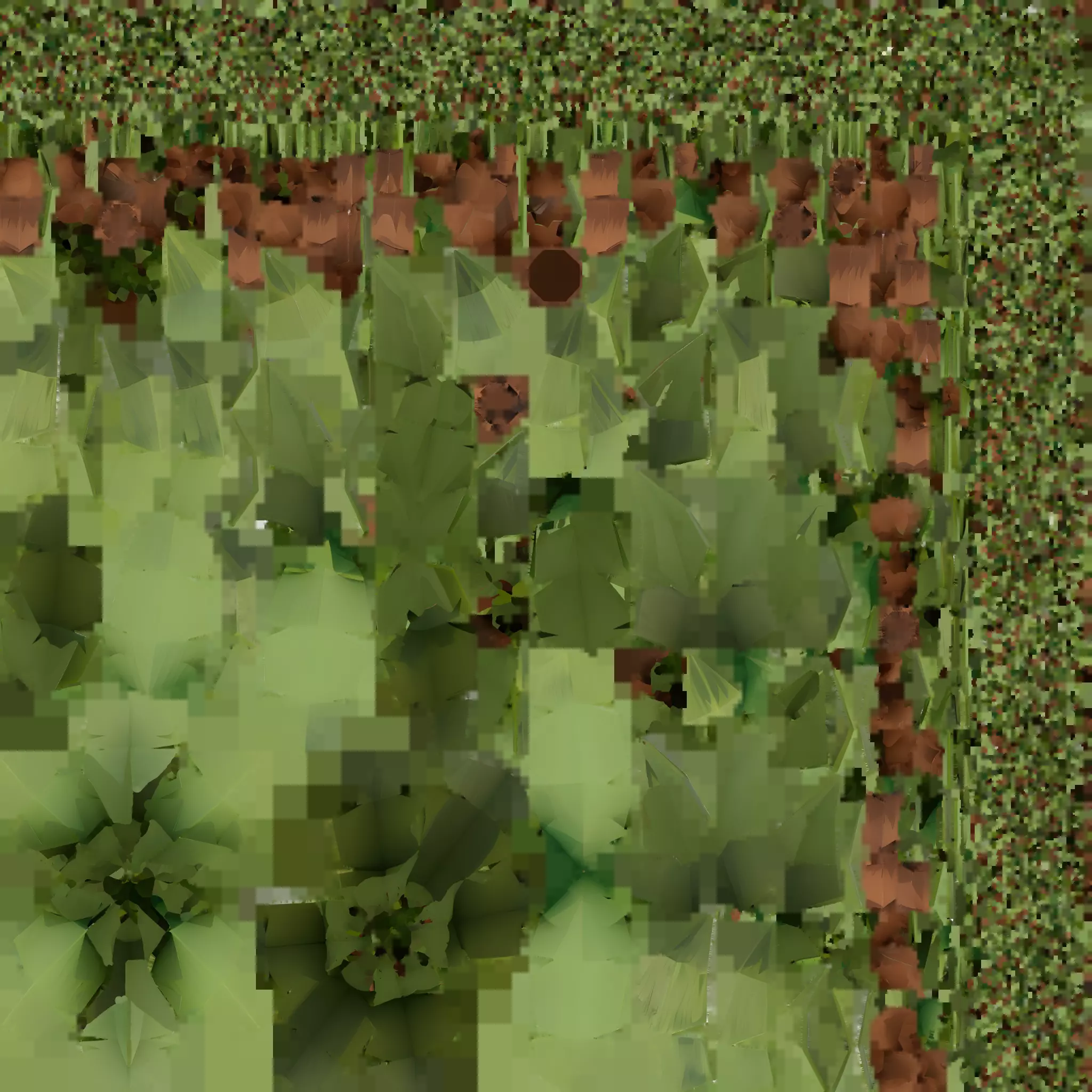 Low-poly palm tree with coconuts 3D model_30