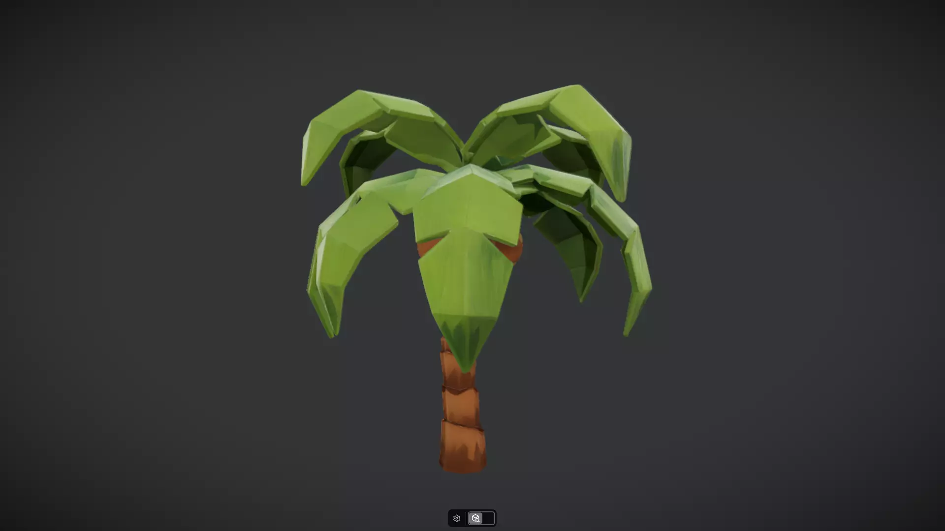 Low-poly palm tree with coconuts 3D model_17