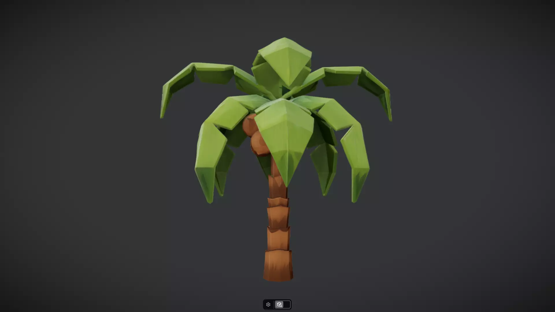 Low-poly palm tree with coconuts 3D model_24