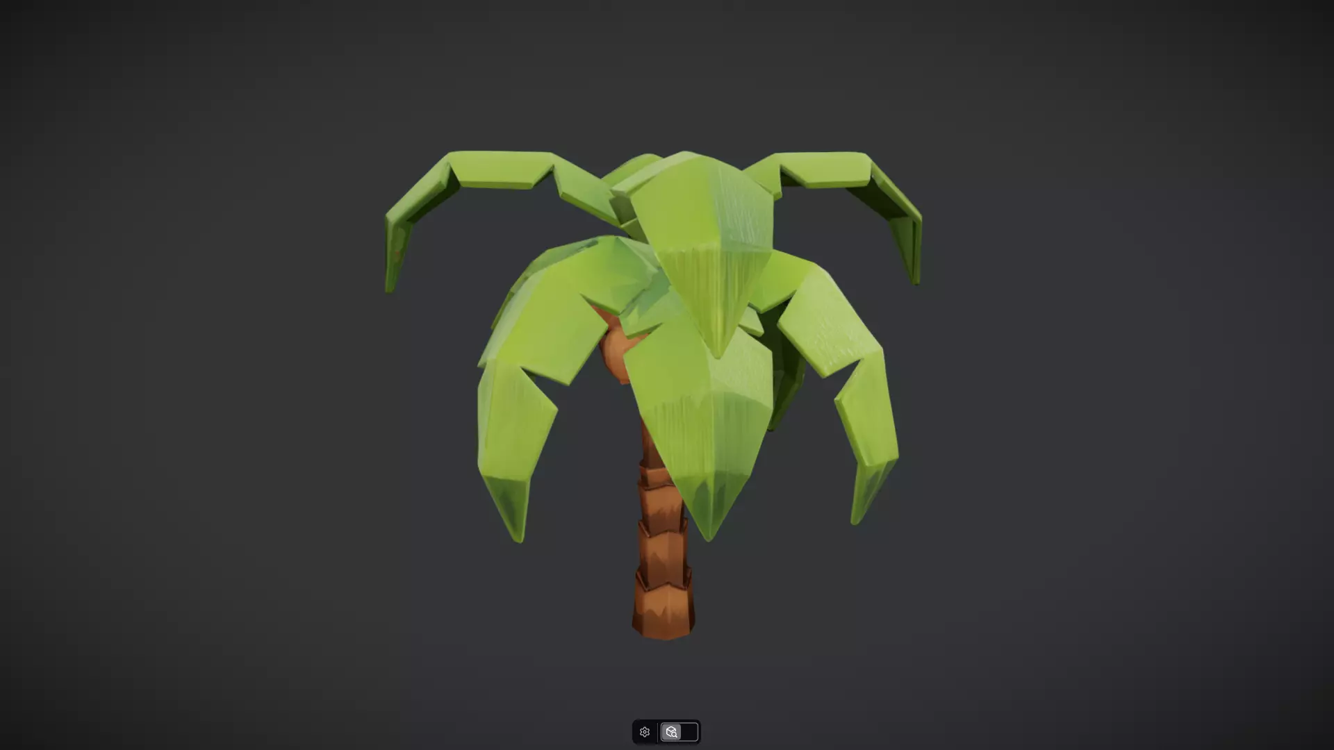 Low-poly palm tree with coconuts 3D model_14