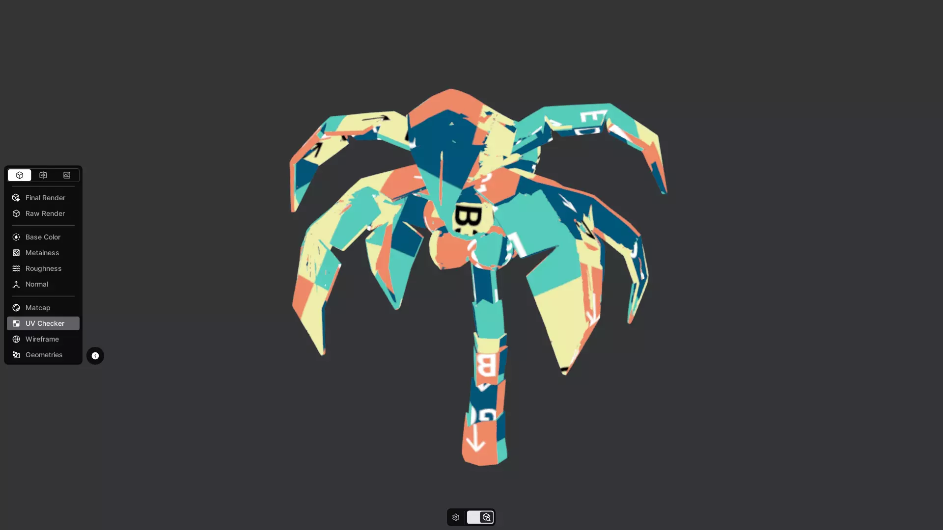 Low-poly palm tree with coconuts 3D model_1