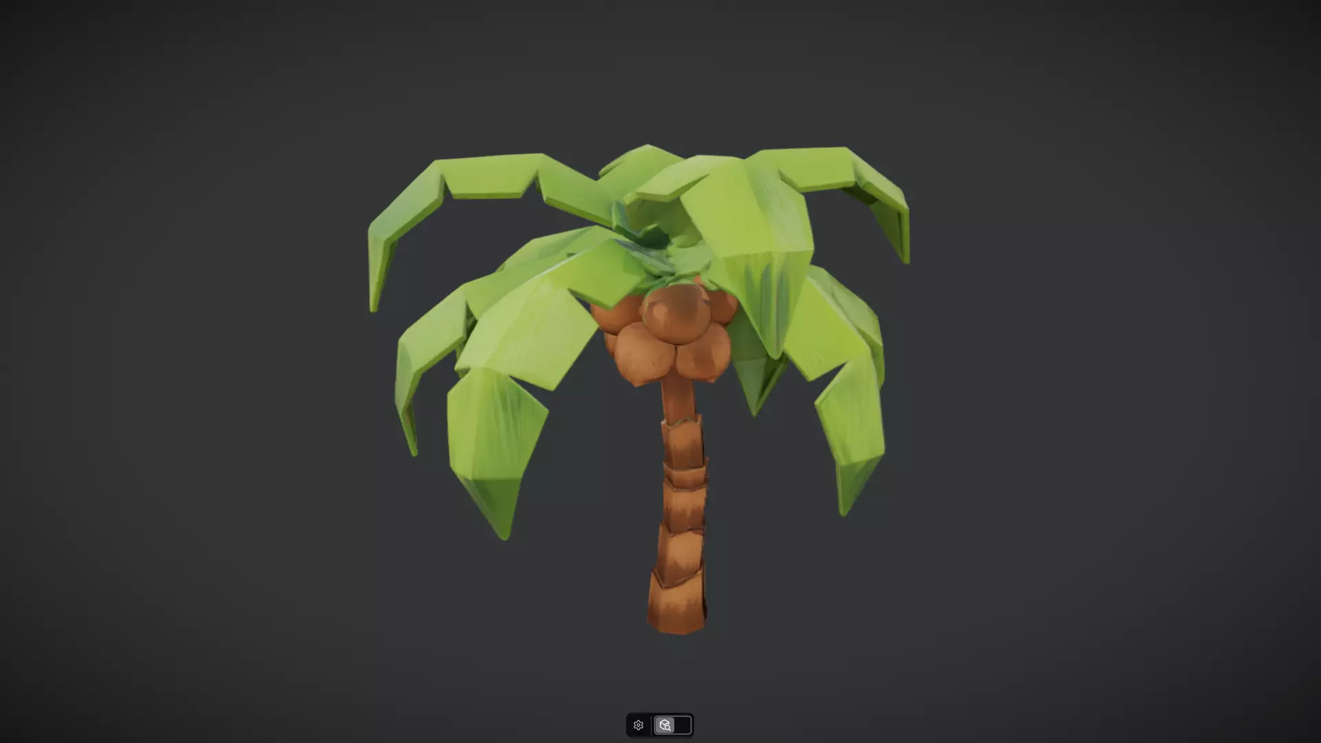 Low-poly palm tree with coconuts 3D model_10