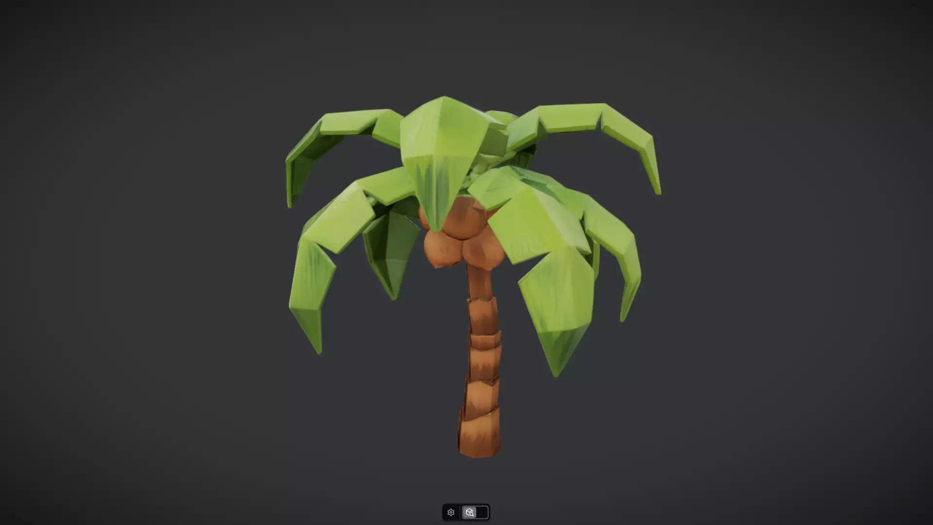 Low-poly palm tree with coconuts 3D model_25