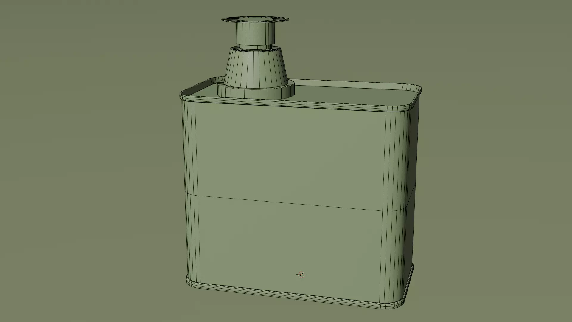 Square Aluminium Oil can tin 3D model_9