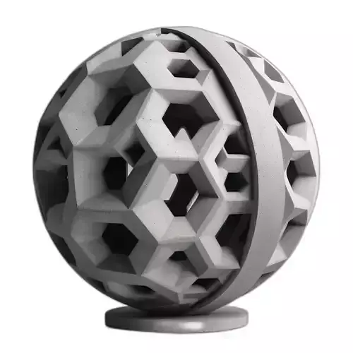 Modern Hexagonal Concrete Decorative Sphere