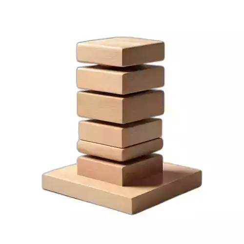 Wooden Block Stack Sculpture