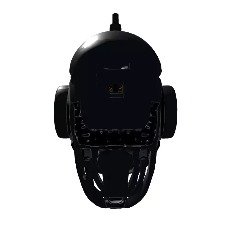 Futuristic SciFi Robot Head Model Low-poly 3D model_7