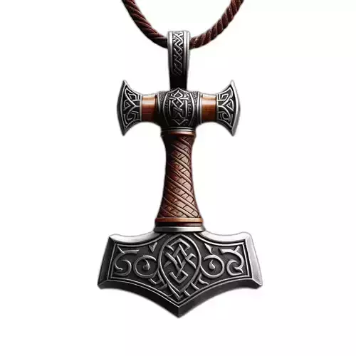 Mjolnir Pendant Norse Hammer Necklace