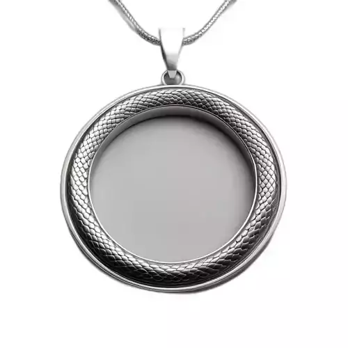 Elegant Silver Locket Pendant with Chain