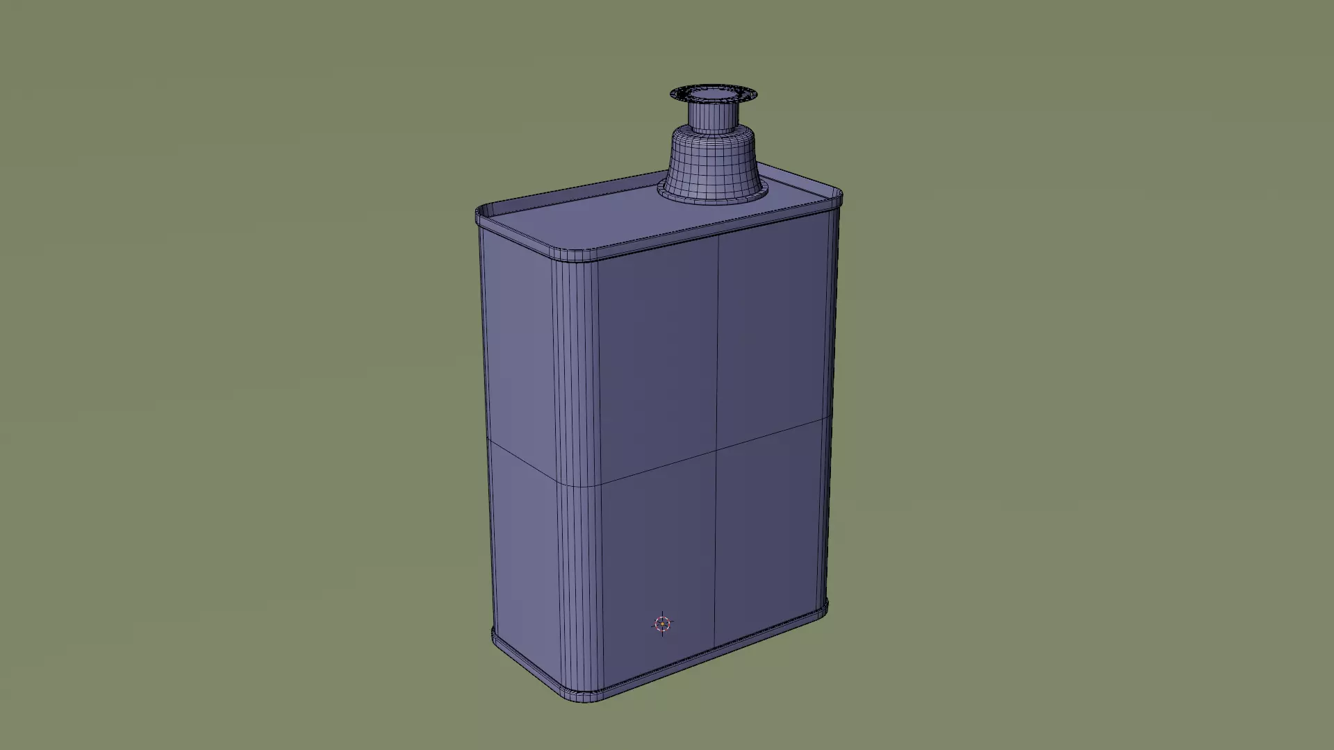 Square Aluminium Oil can tin 3D model_7