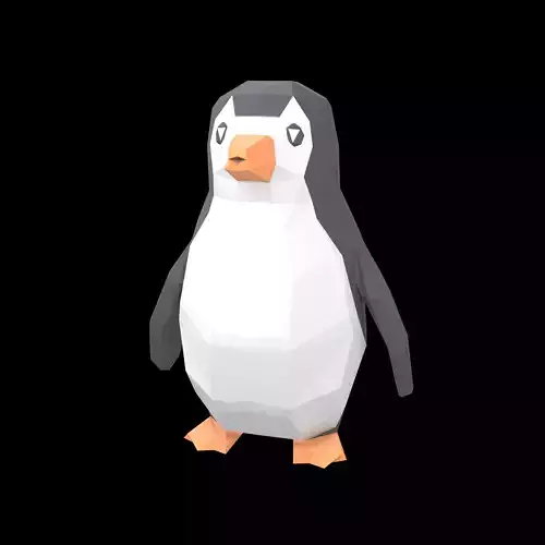 Lowpoly Penguin v1 001 Low-poly 3D model