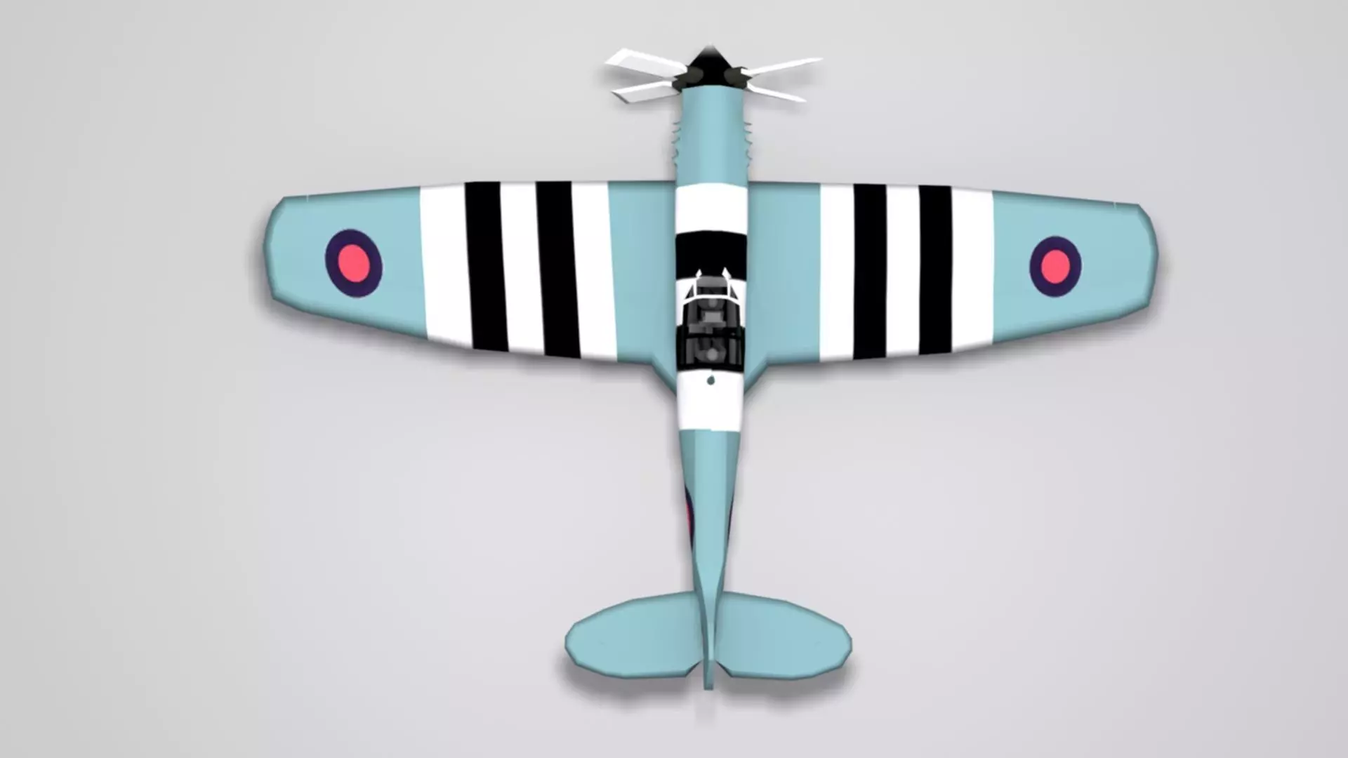 Supermarine Spitfire Low-poly 3D model_19