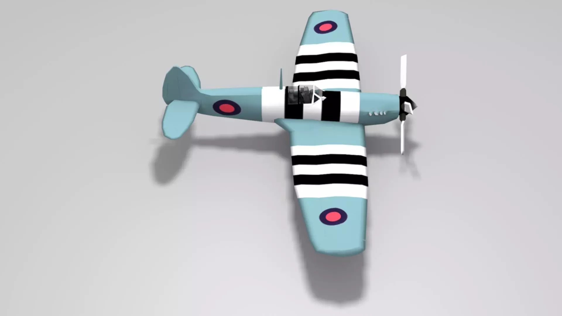 Supermarine Spitfire Low-poly 3D model_11