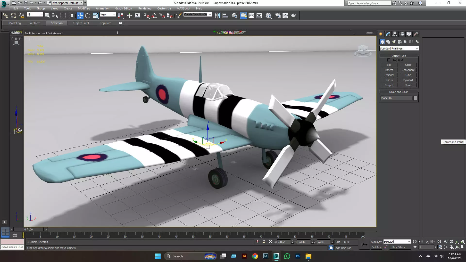 Supermarine Spitfire Low-poly 3D model_20
