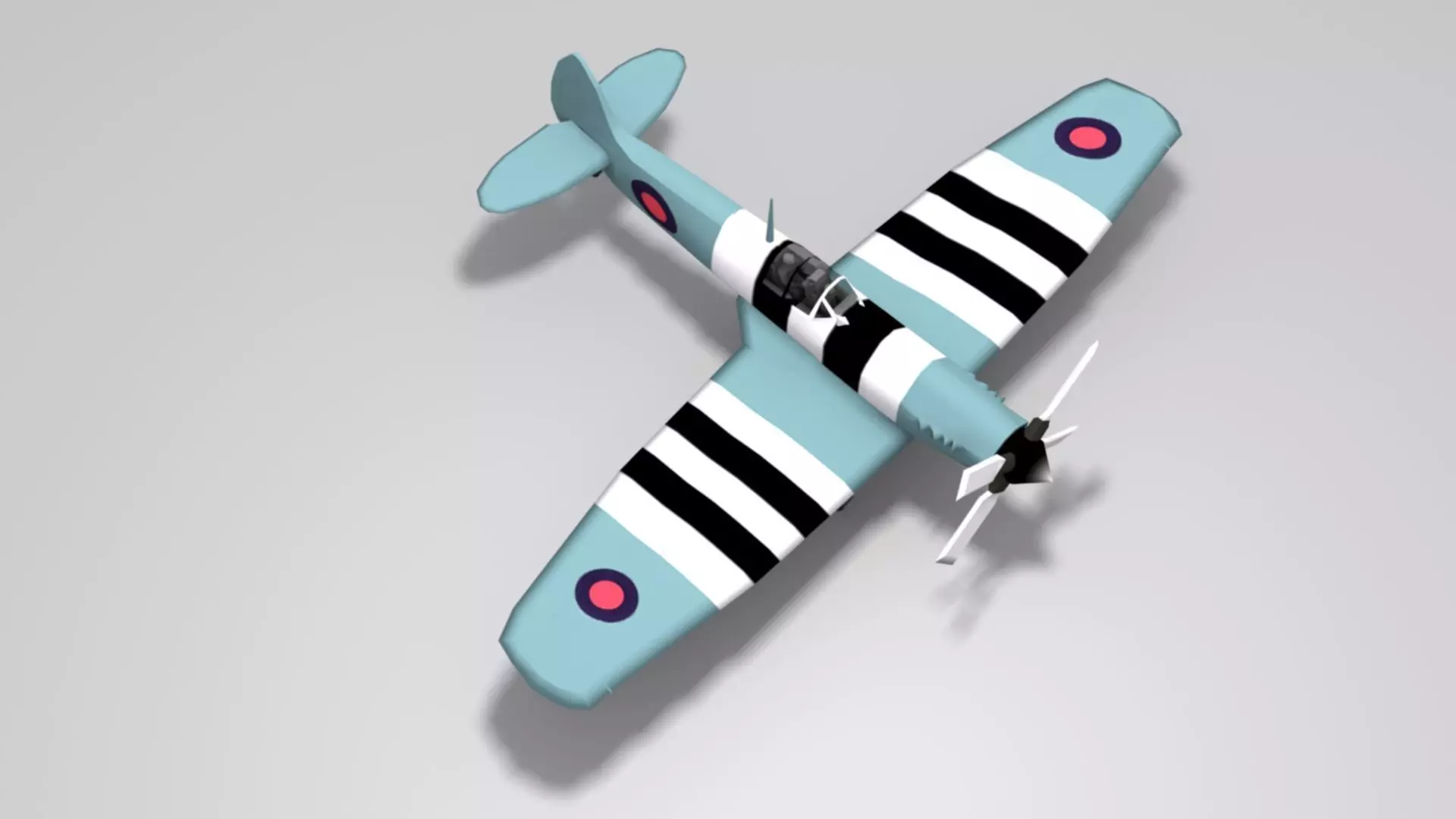 Supermarine Spitfire Low-poly 3D model_13