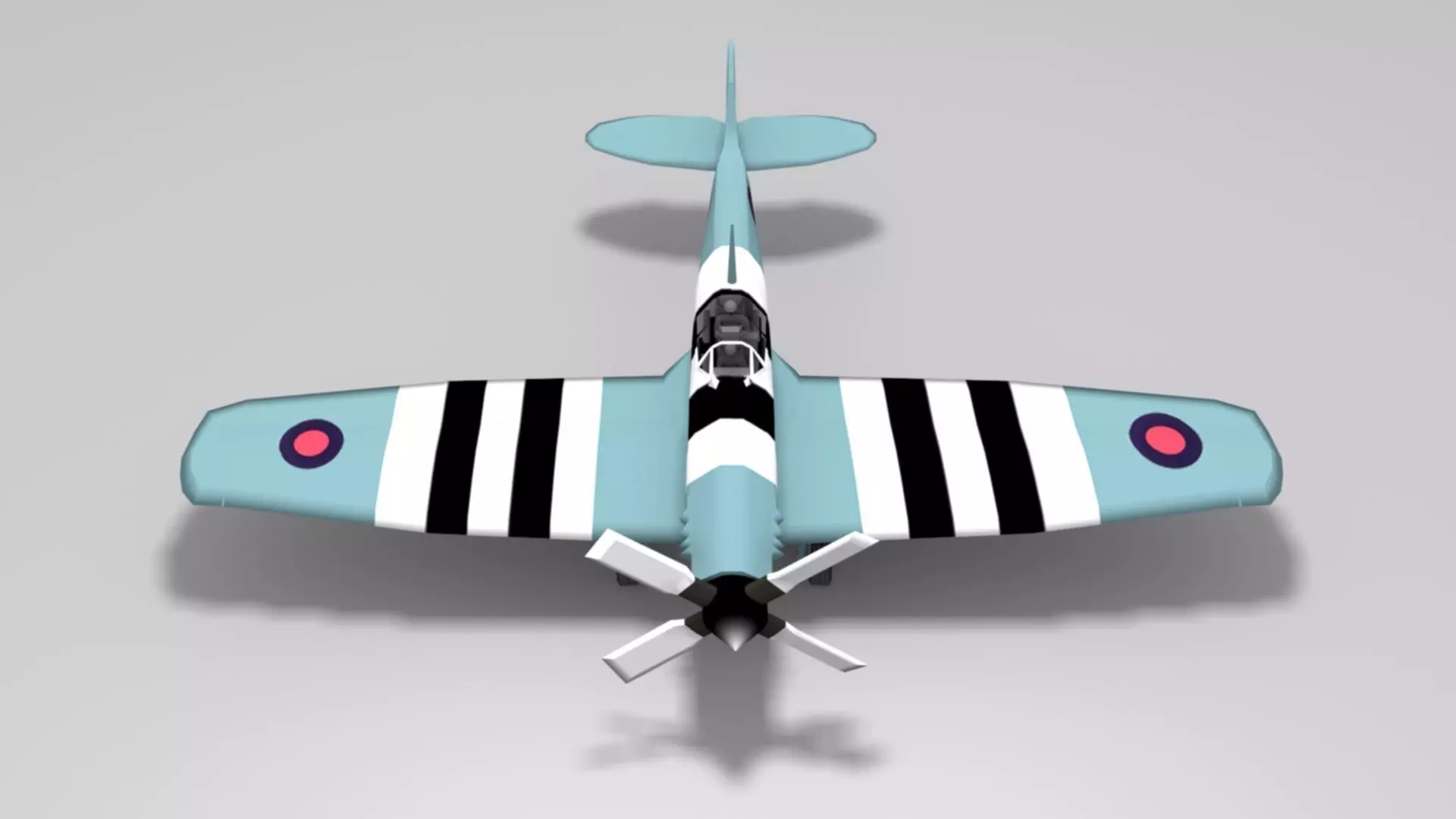 Supermarine Spitfire Low-poly 3D model_17