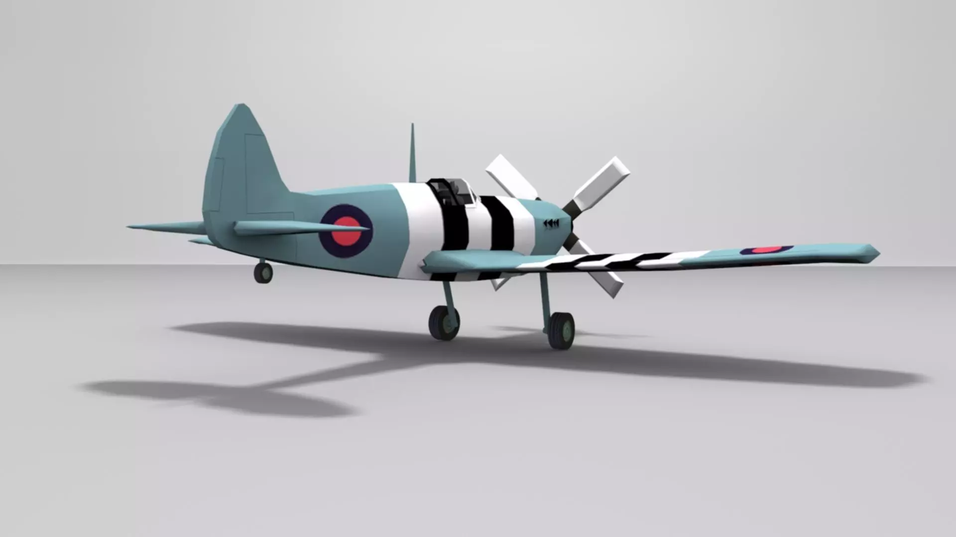 Supermarine Spitfire Low-poly 3D model_8