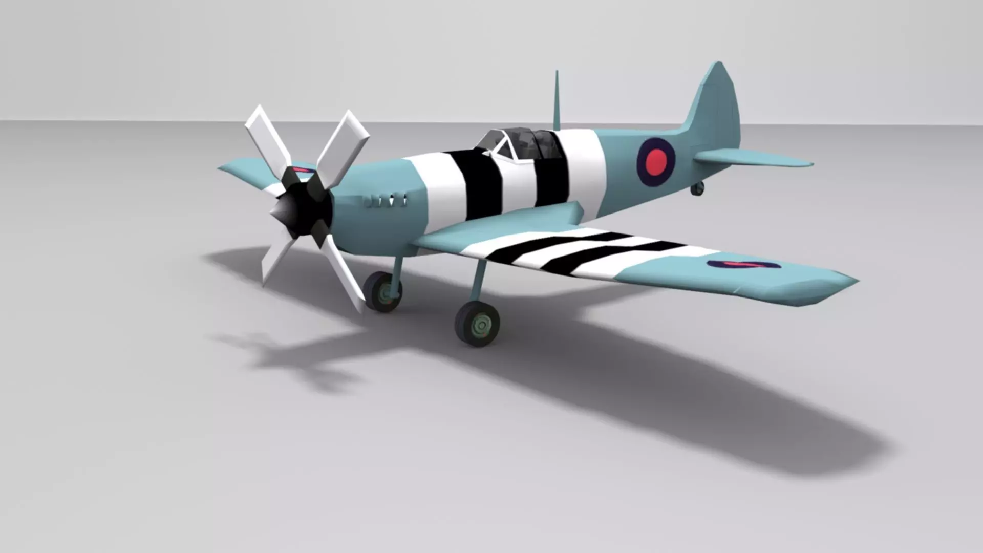 Supermarine Spitfire Low-poly 3D model_0