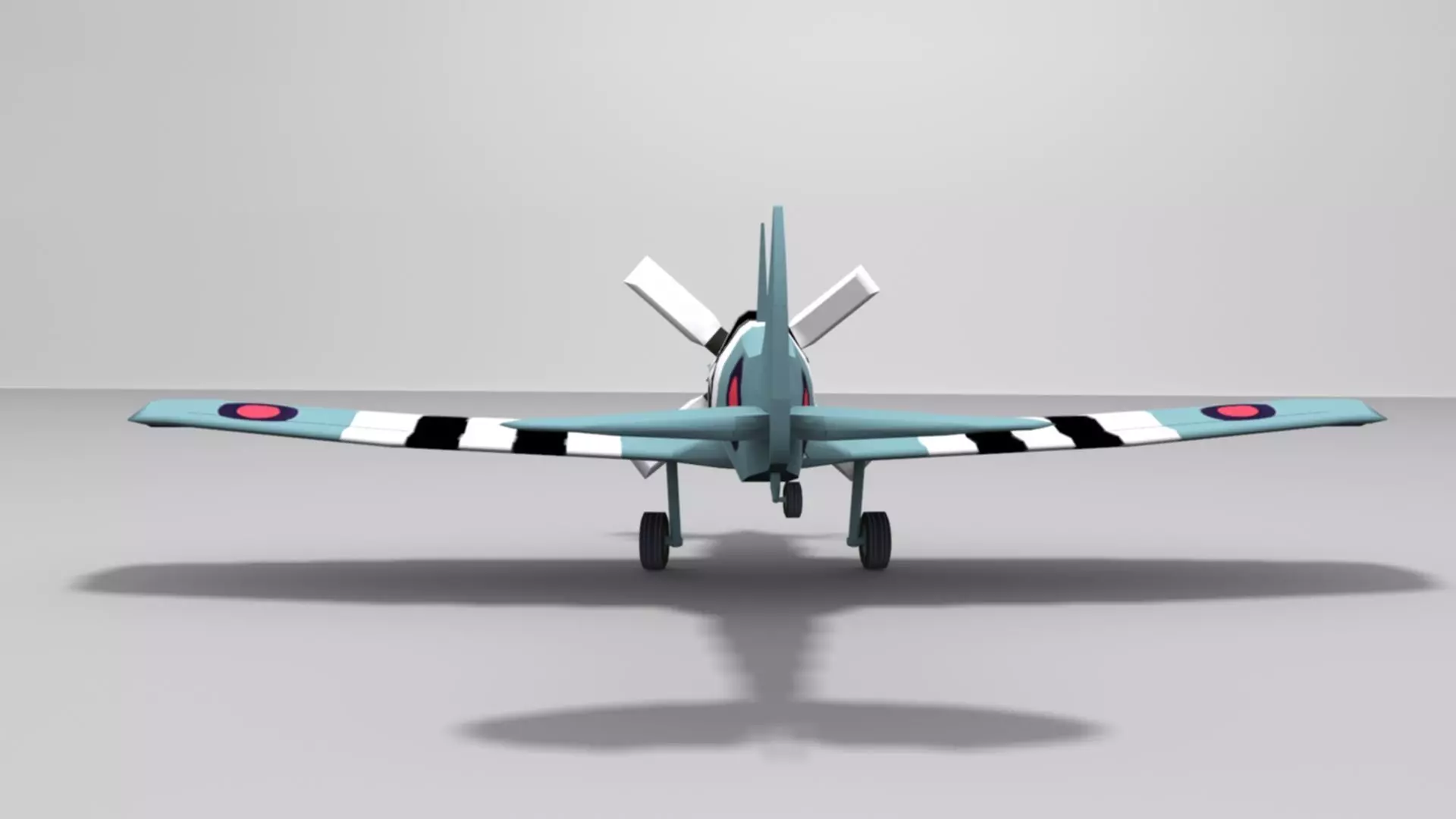 Supermarine Spitfire Low-poly 3D model_6