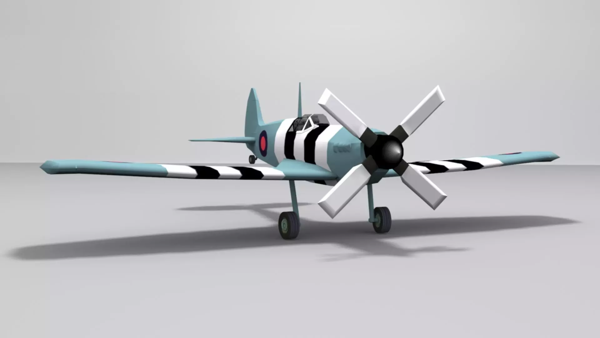 Supermarine Spitfire Low-poly 3D model_14