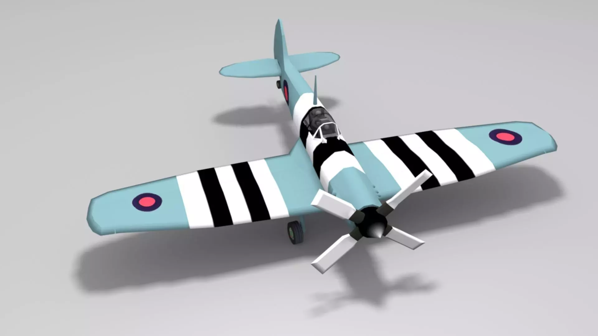 Supermarine Spitfire Low-poly 3D model_15