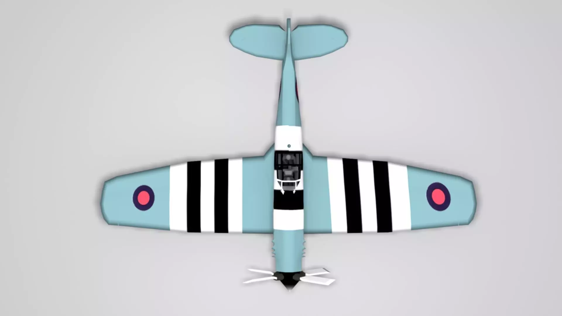 Supermarine Spitfire Low-poly 3D model_18