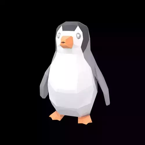 Lowpoly Penguin v1 002 Low-poly 3D model