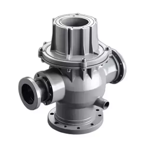 Industrial Flow Control Valve Low-poly 3D model