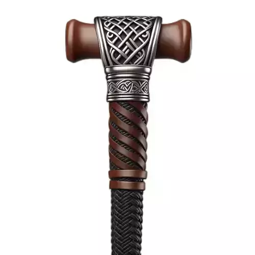 Ornate Celtic Staff Handle