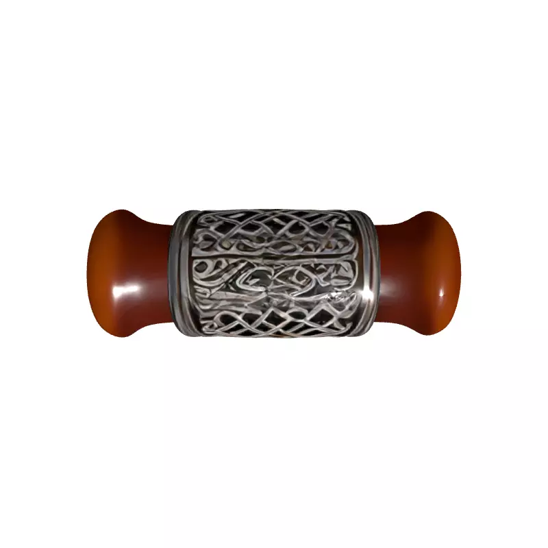 Ornate Celtic Staff Handle Low-poly 3D model_8