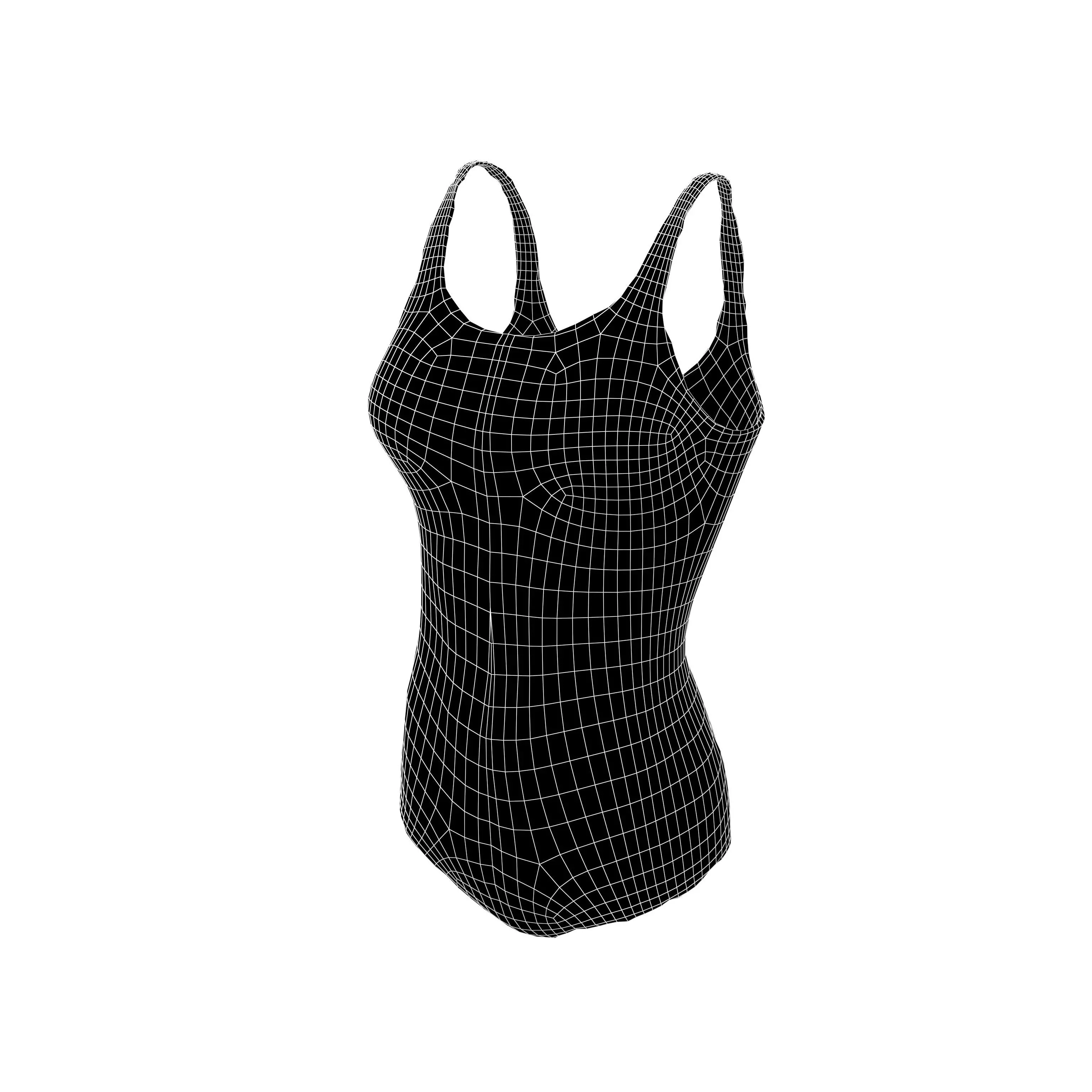 Swimsuit v1 003 Low-poly 3D model_4