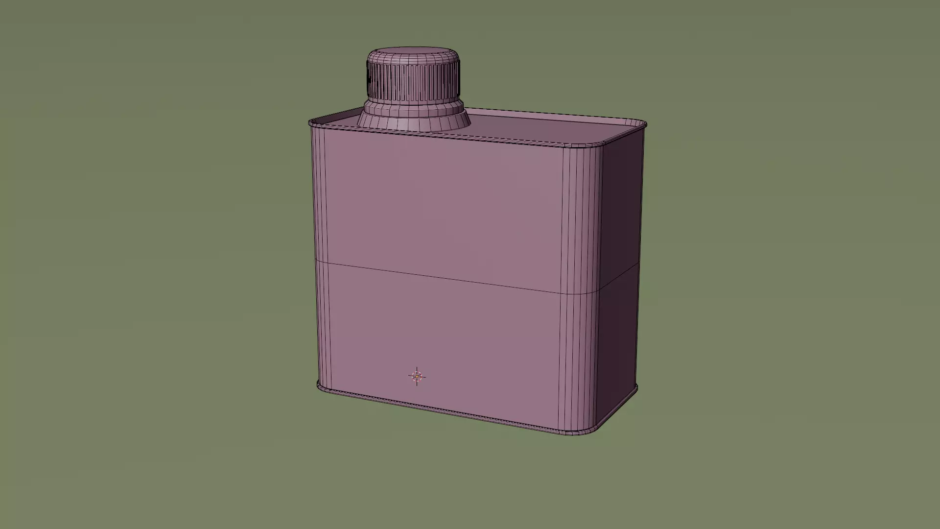 Square Aluminium Oil can tin 3D model_7