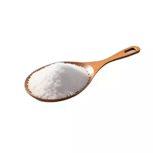 Rice Grains on Wooden Paddle