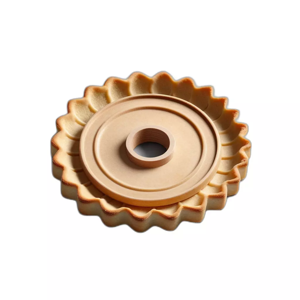 Fluted Tart Shell Base with Mold Low-poly 3D model_0