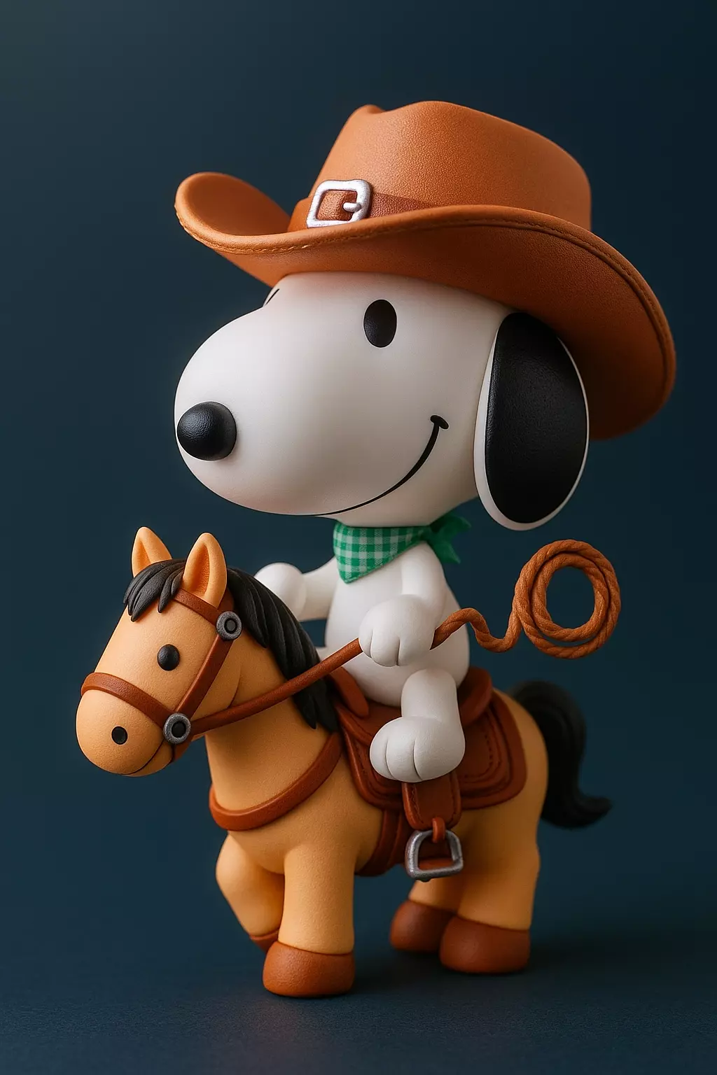 Medicom Snoopy Cowboy Riding Horse 3D print model_1