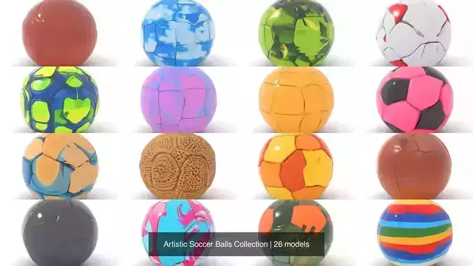 Artistic Soccer Balls Collection 