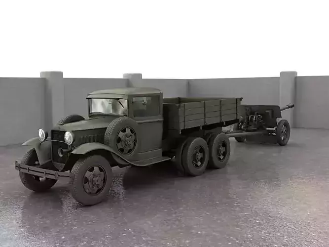 GAZAAA truck with antitank gun ZiS3