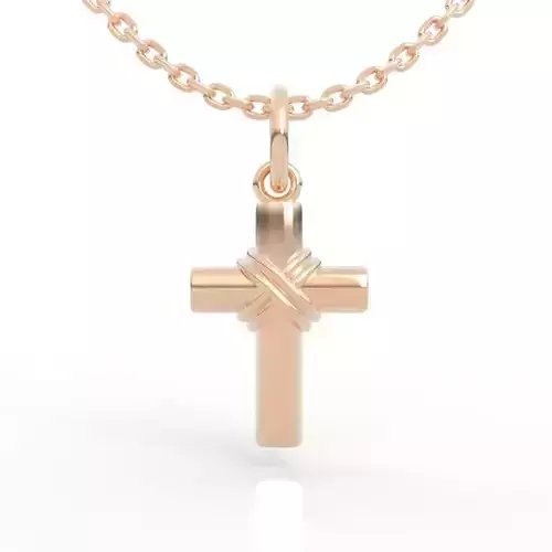 Elegant Simple Gold Cross Necklace