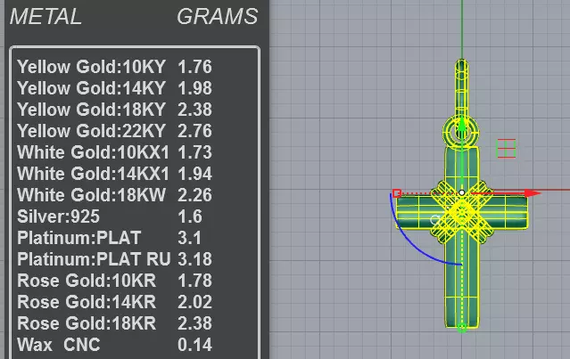 Elegant Simple Gold Cross Necklace 3D print model_2