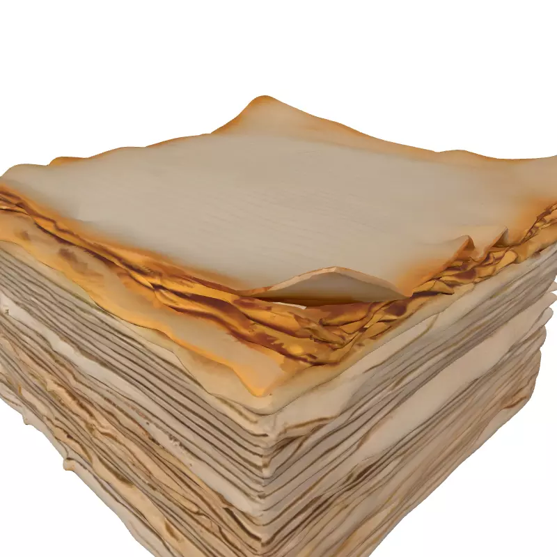 Vintage Stacked Old Papers Low-poly 3D model_2