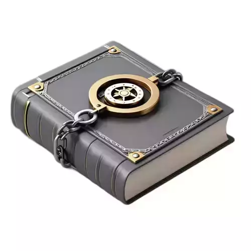 Mystical Locked Grimoire 3D Model